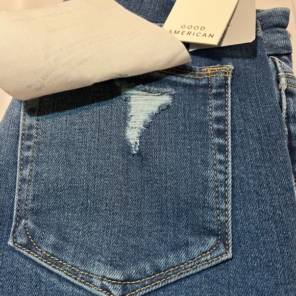 Good American 0/25 Women’s Indigo231 Distressed Denim Jeans. - Picture 7 of 9